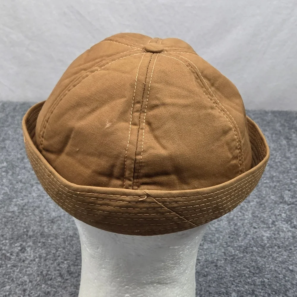 Vintage Duckbill Cap Size M Brown Utility Hat Foam Lined Workwear Streetwear 80s